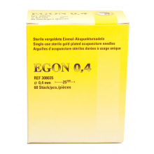 EGON vergoldete Akupunkturnadeln 0,40 x 25 mm mit Metallgriff - Packung